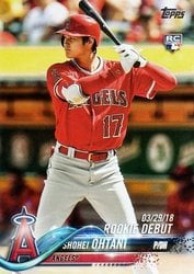 Shohei Ohtani 2018 Topps Update Series #US285 rookie card front